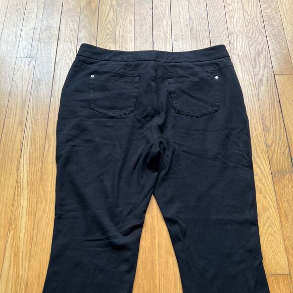 Not Your Daughters Jeans Size 14P Petite Black Stretch Mid Rise Straight Pants - Picture 14 of 15
